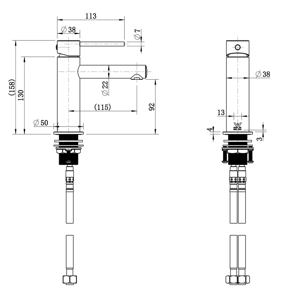 Modern National Star Mini Basin Mixer - Chrome (STRM001)