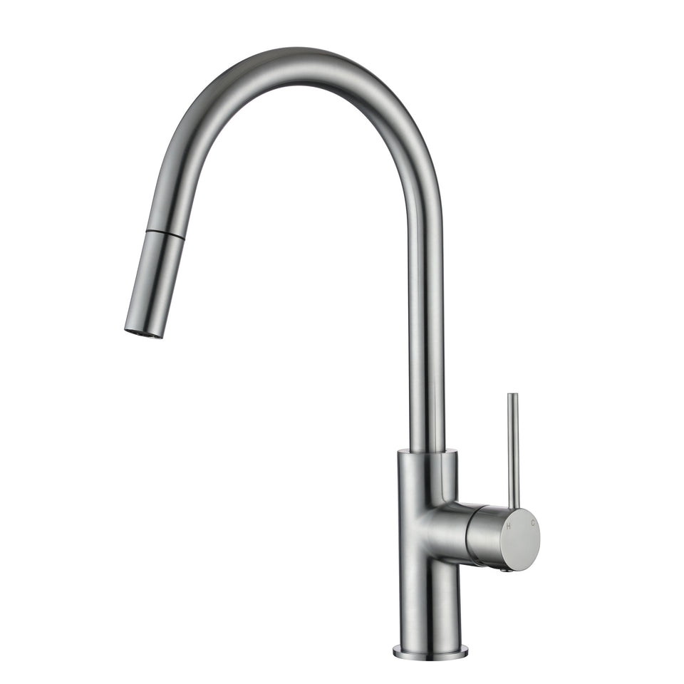 Modern National Star Mini Pull-Out Kitchen Mixer - Brushed Chrome (STRM005BC)