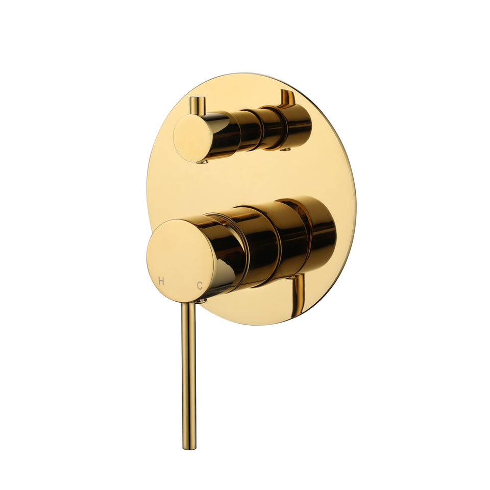 Modern National Star Mini Shower Diverter Mixer - Polished Brass (STRM009PB)