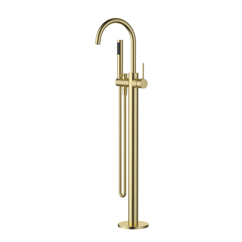 Modern National Star Mini Freestanding Bath Mixer With Hand Shower - Brushed Bronze (STRM012-3BM)
