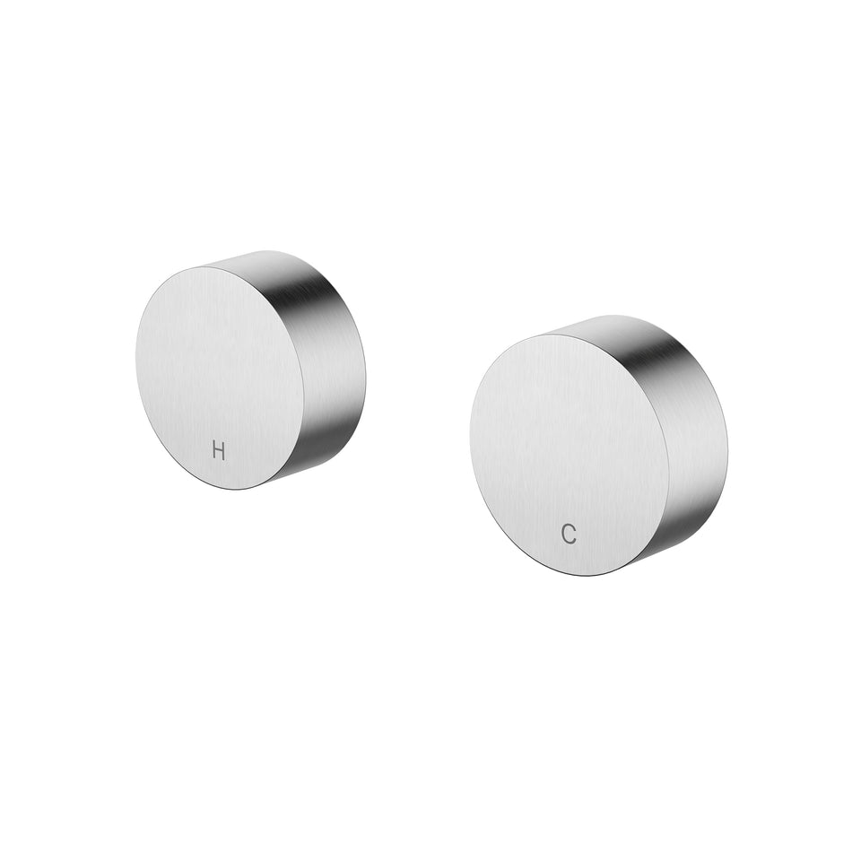 Modern National Star Mini Round Wall Top Assemblies - Brushed Chrome (STRM017-1BC)