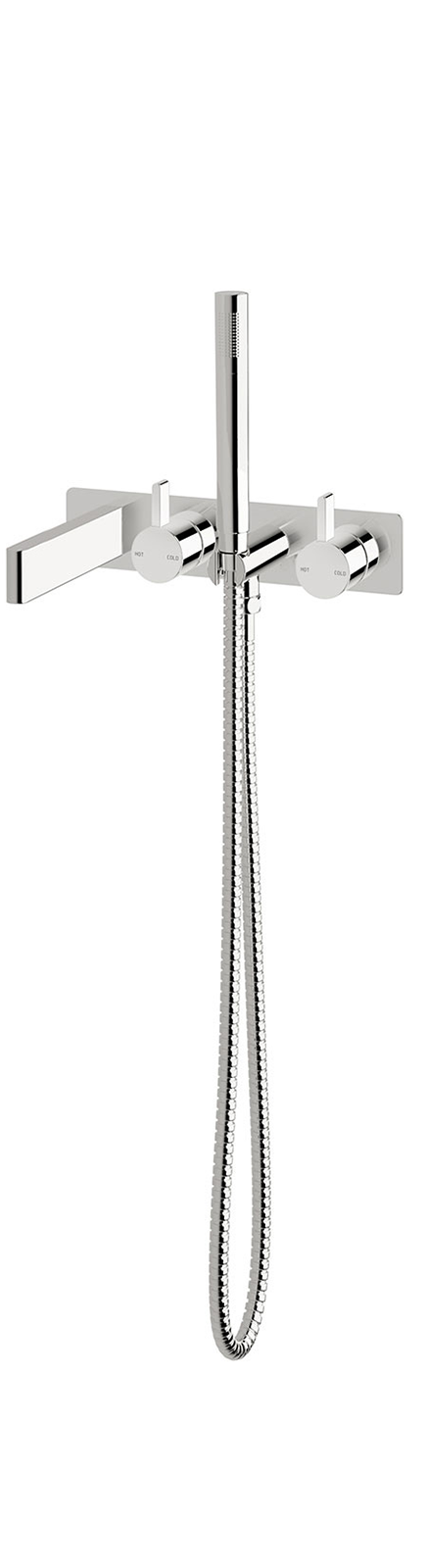 Sussex Calibre Bath Mixer System With Hand Shower 150mm Rh