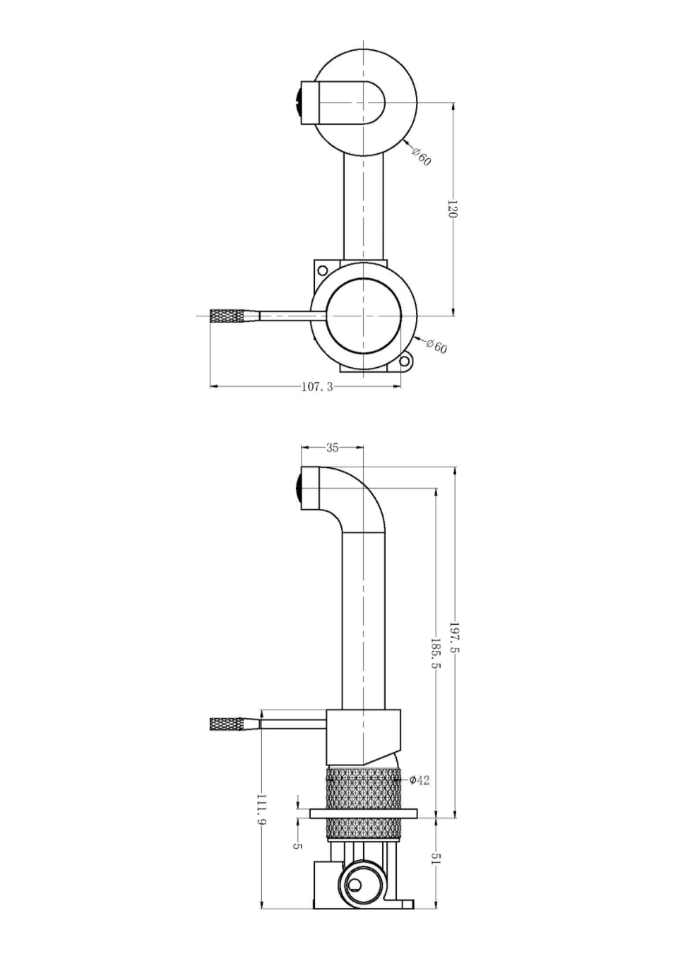 Nero Opal Wall Basin/Bath Mixer Separate Back Plate