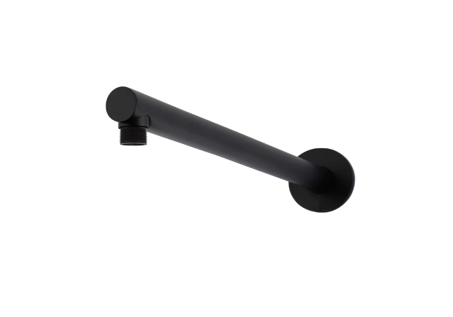 Meir Round Wall Shower Arm 400mm - Matte Black (MA02-400)