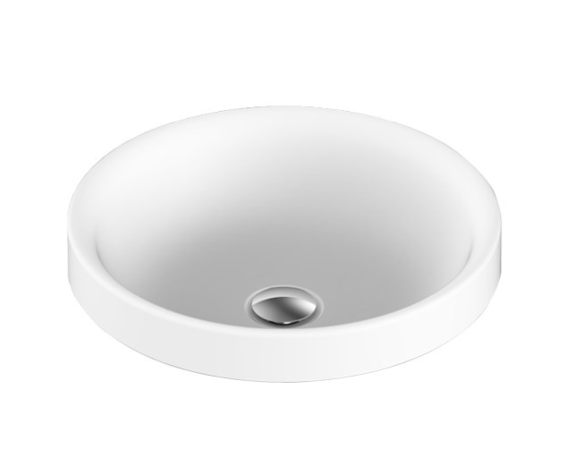 ADP Respect 400 x 400 Semi Inset Solid Surface Basin White