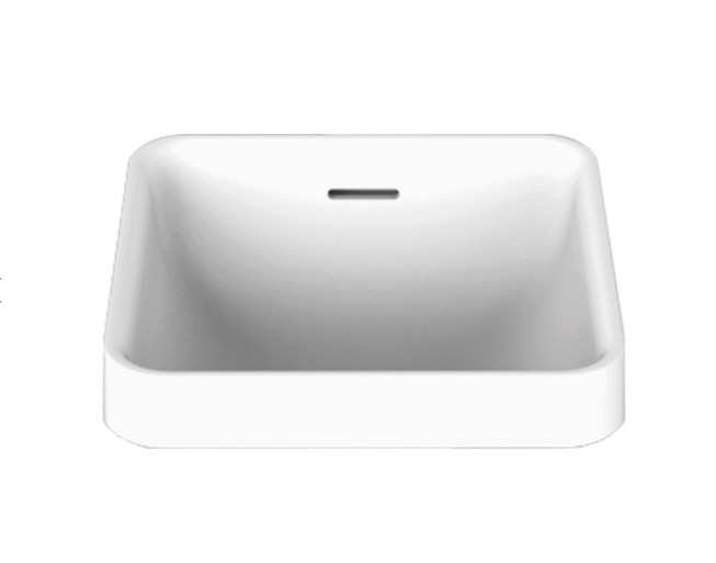 ADP Sava Square Basin w/overflow 320x320 White Gloss