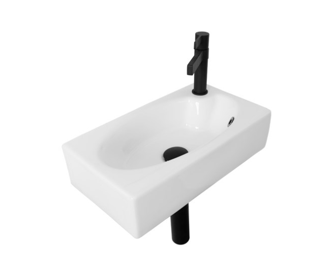 ADP Humphrey ceramic basin 465x200 white 1TH