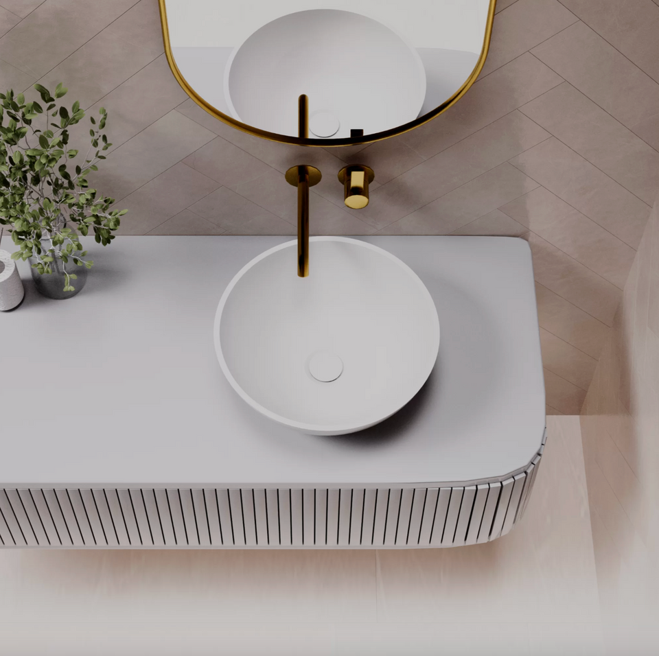 Pietra Bianca Sarah Above Counter Stone Basin
