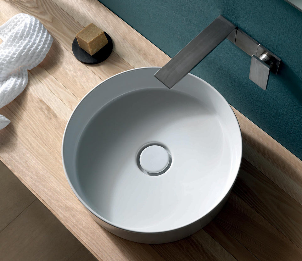 Studio Bagno Shard X Circle Bench Basin - Matte Black — src:Studio Bagno capture