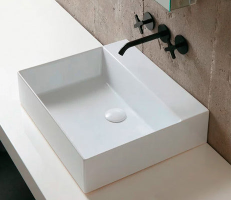 Studio Bagno Shard 50 Wall Hung Basin 1TH MW finish — src:Studio Bagno capture