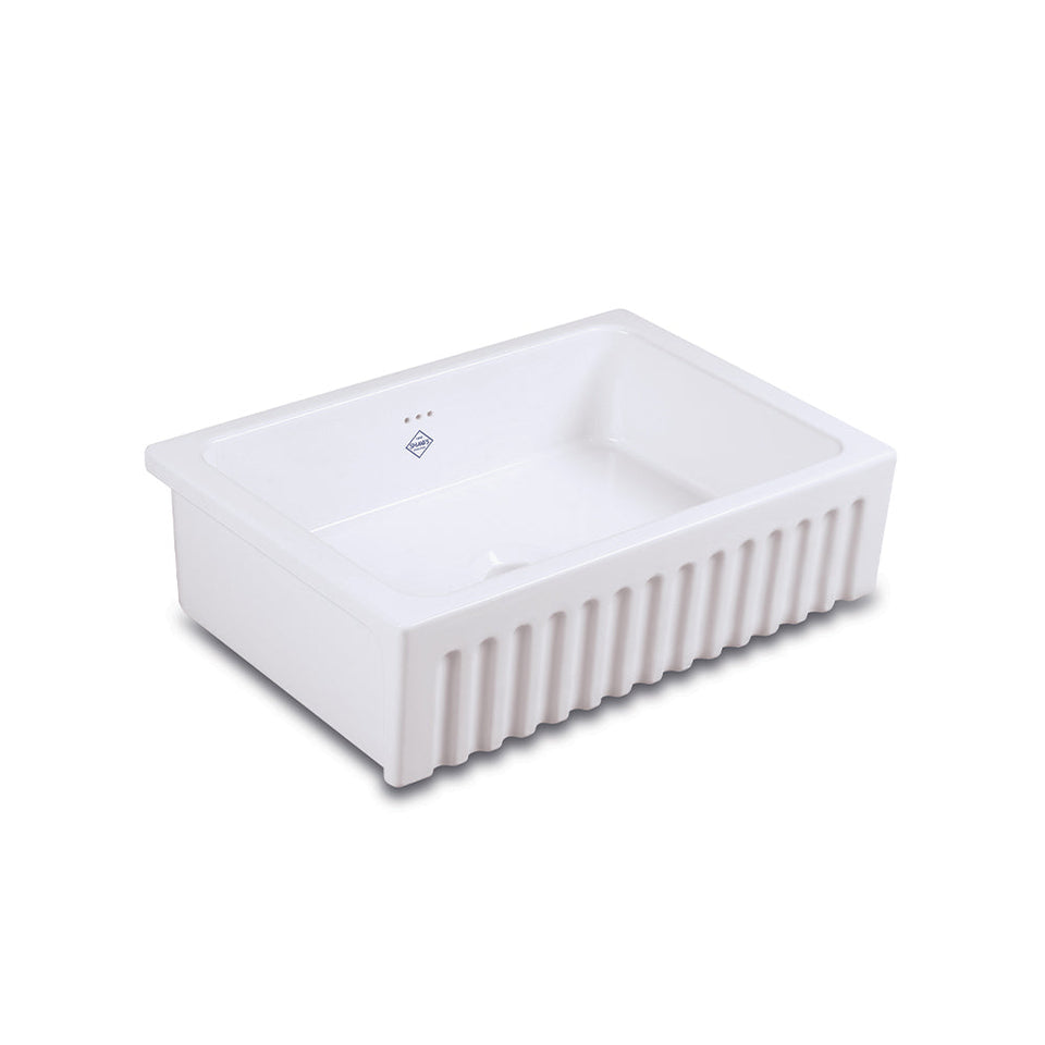 Shaws Bowland 600 Classic Single Bowl Fluted Front Sink L595xD465xH220mm