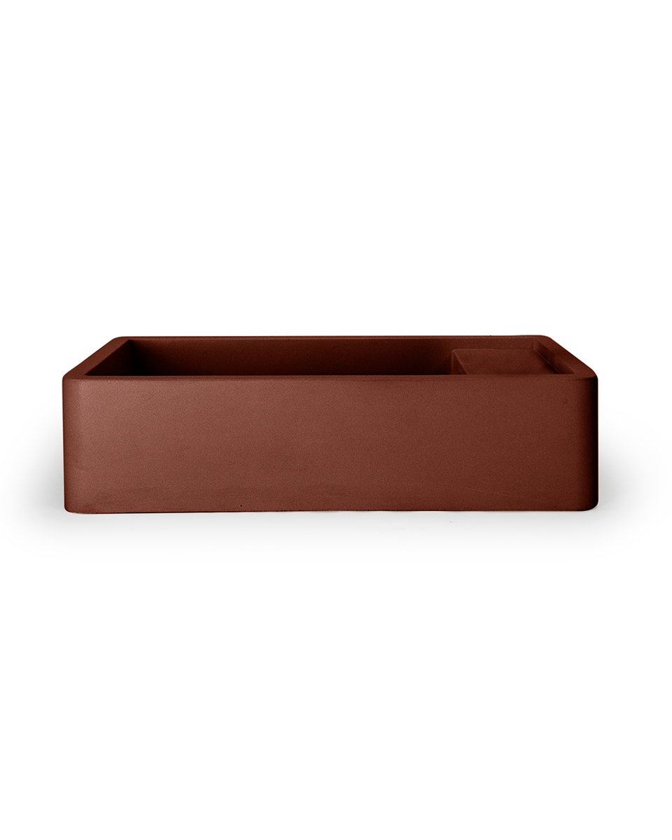 Nood Co Shelf 01 Basin - Surface Mount - Clay / No Tap Hole / No Overflow / Not Required (SH1-1-NO-0-CL)