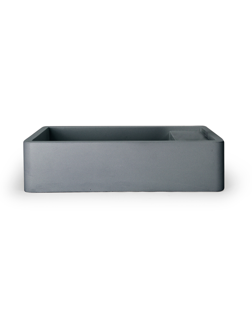 Nood Co Shelf 01 Basin - Surface Mount - Copan Blue / No Tap Hole / Overflow / Chrome (SH1-1-WO-0-CO-OC)