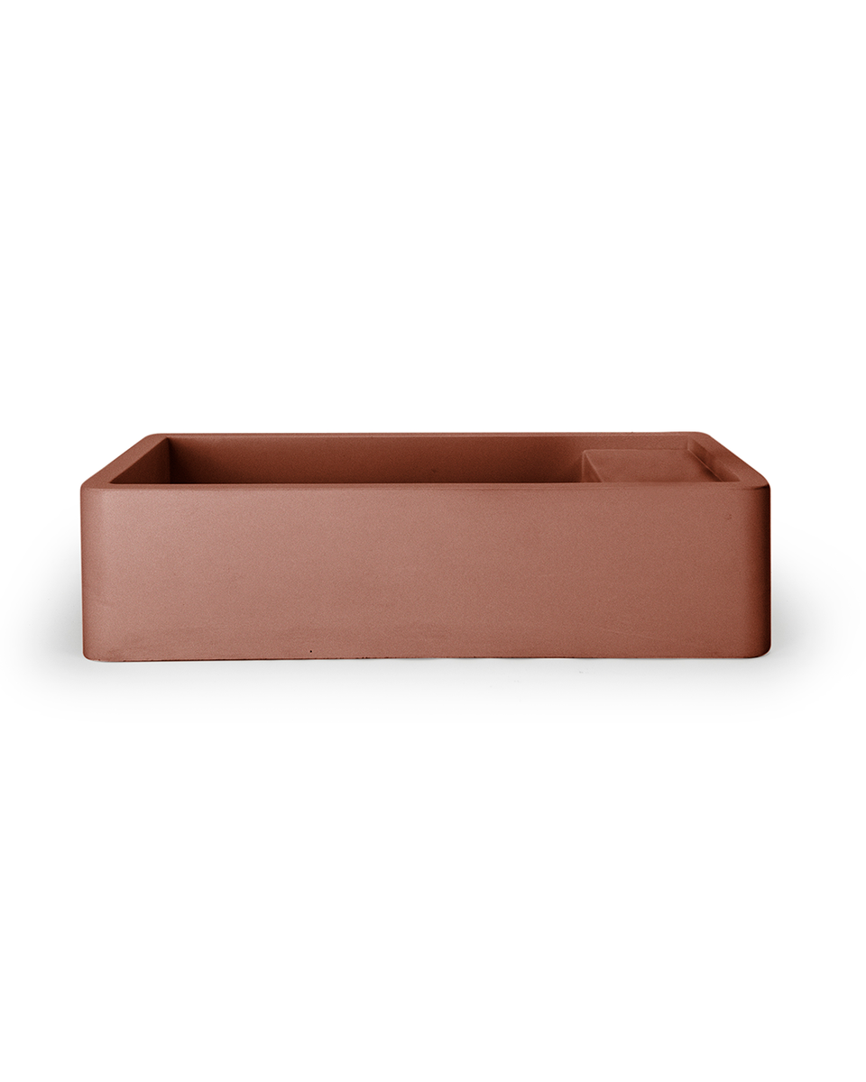 Nood Co Shelf 01 Basin - Surface Mount - Musk / 1 Tap Hole / Overflow / Black (SH1-1-WO-1-MU-OB)