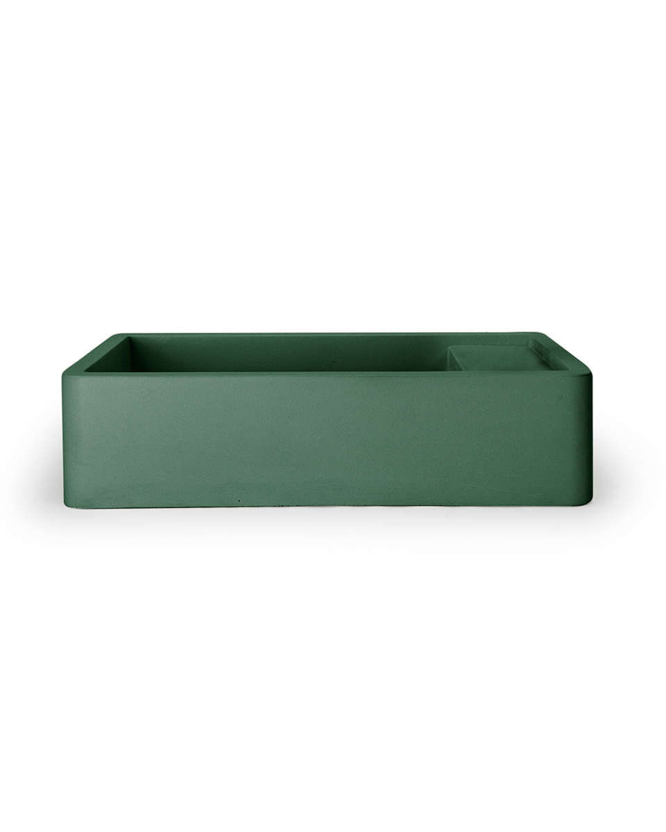 Nood Co Shelf 01 Basin - Wall Hung - Teal / 1 Tap Hole / Overflow / Tiger Bronze (SH1-2-WO-1-TE-OBR)