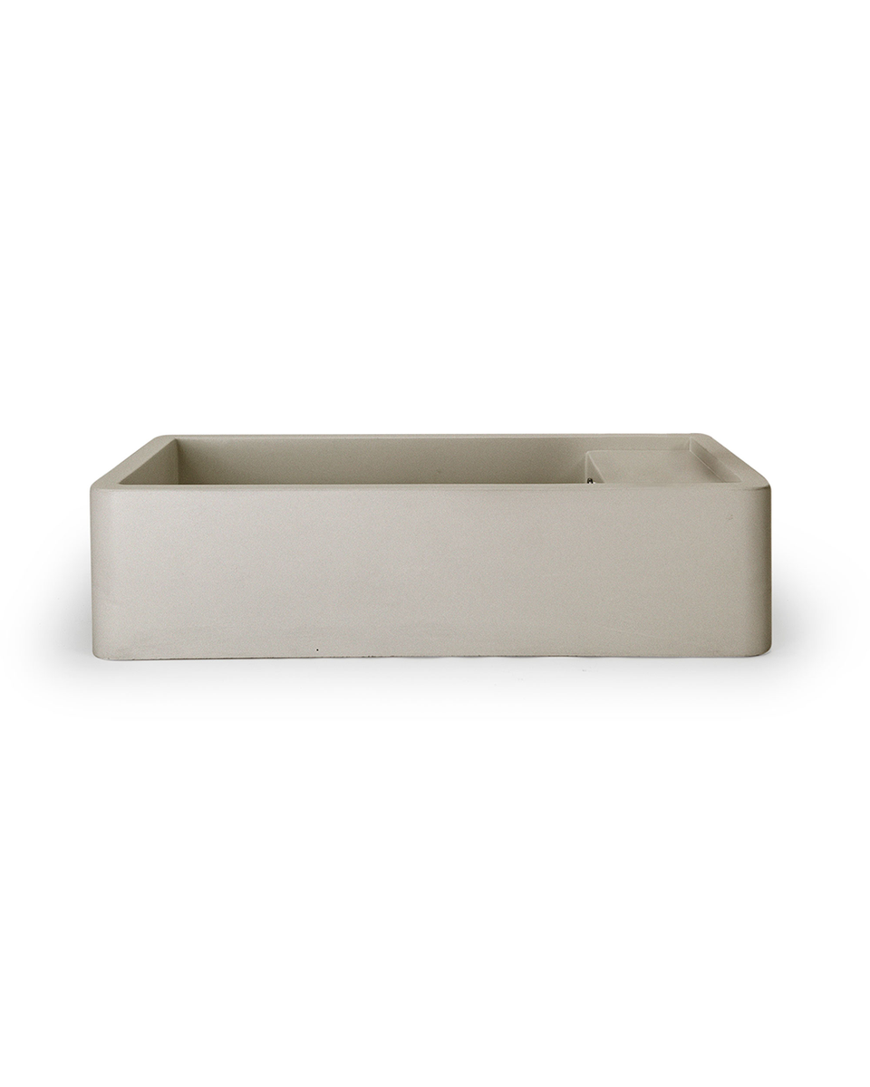 Nood Co Shelf 02 Basin - Wall Hung (Sand,No Tap Hole,No Overflow)