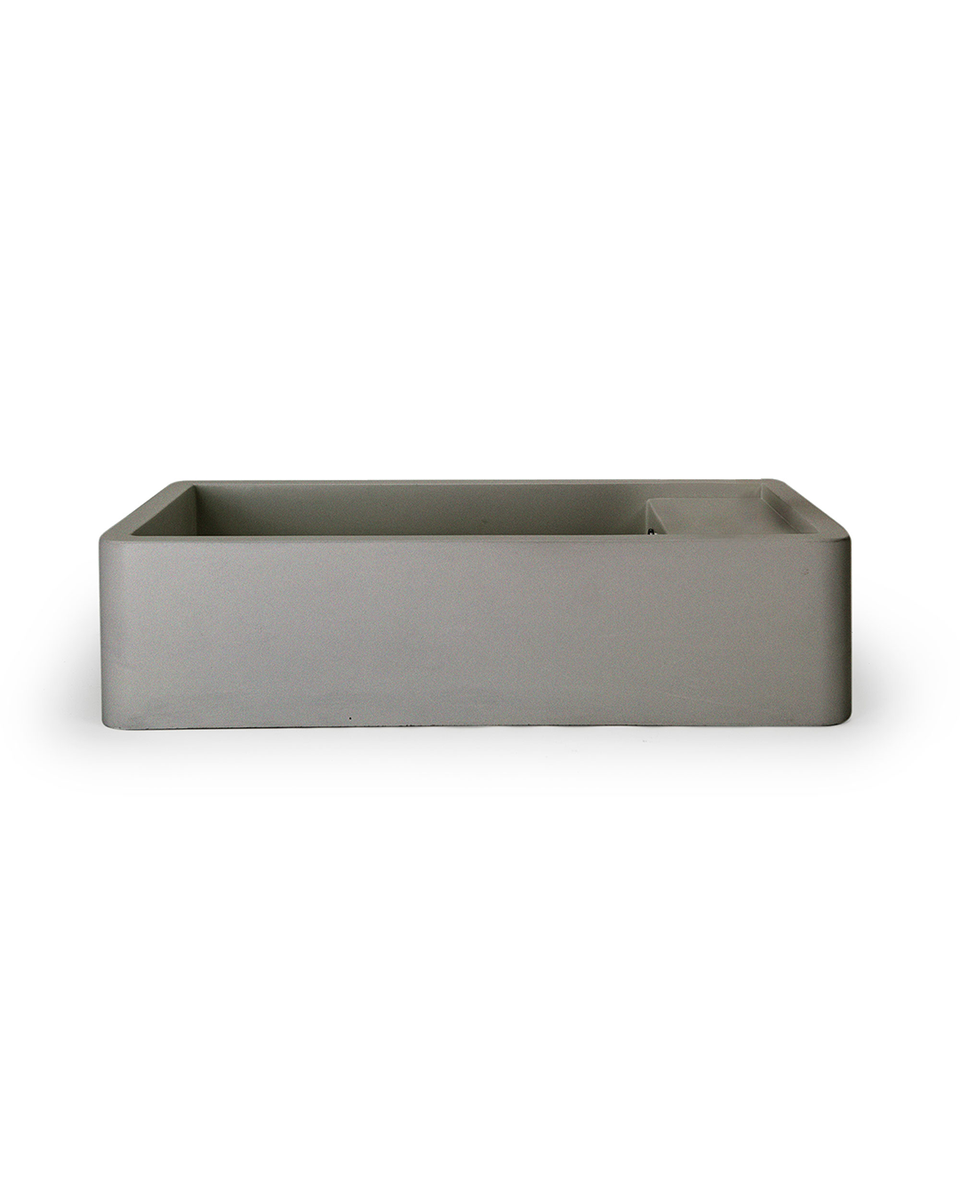 Nood Co Shelf 02 Basin - Wall Hung (Sky Grey,No Tap Hole,No Overflow)