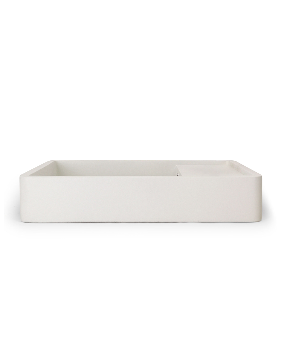 Nood Co Shelf 03 Basin - Overflow - Wall Hung (Ivory,Tap Hole,Black)