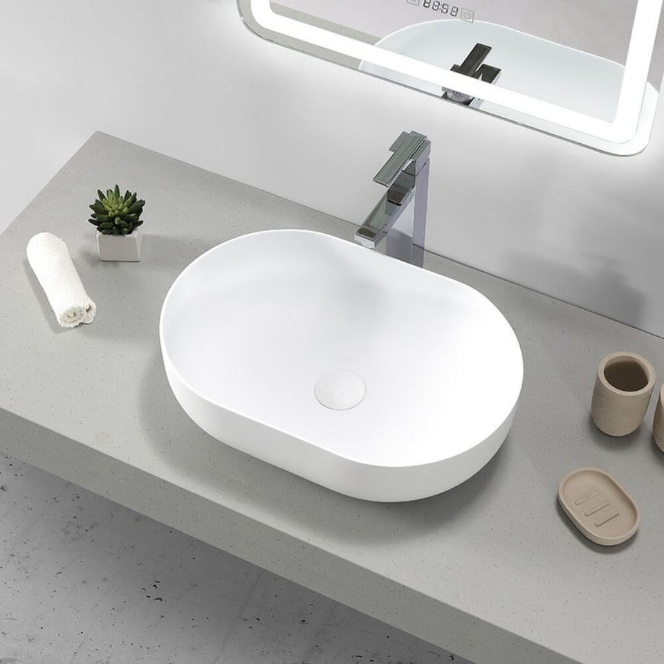 SOL5035MWSS | Sol Solid Surface Basin | Sol-Solid-Surface-Basin-Top-View
