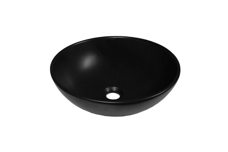 ADP Solar ceramic vessel basin 400mm dia. Matte black