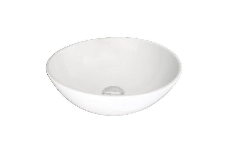 ADP Solar ceramic vessel basin 400mm dia. White