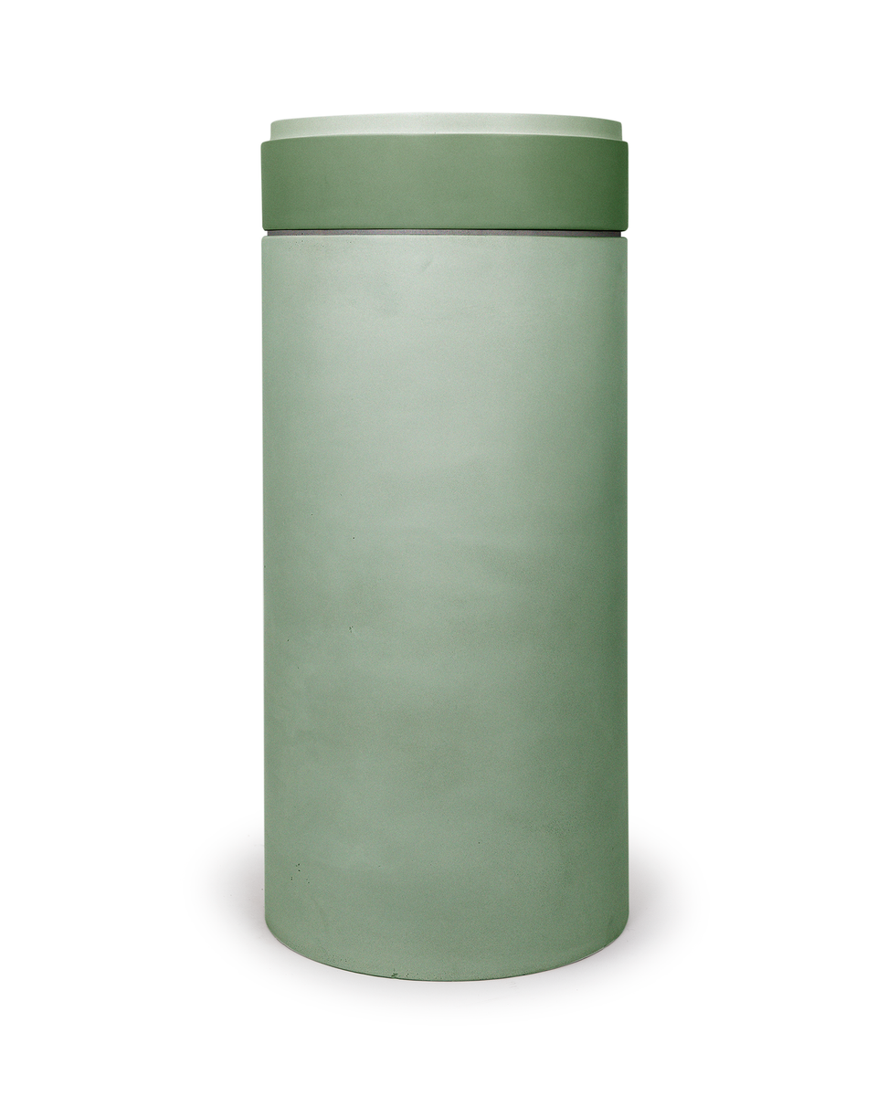 Nood Co Cylinder with Tray - Stepp Circle Basin  (Mint,Mid Tone Grey)