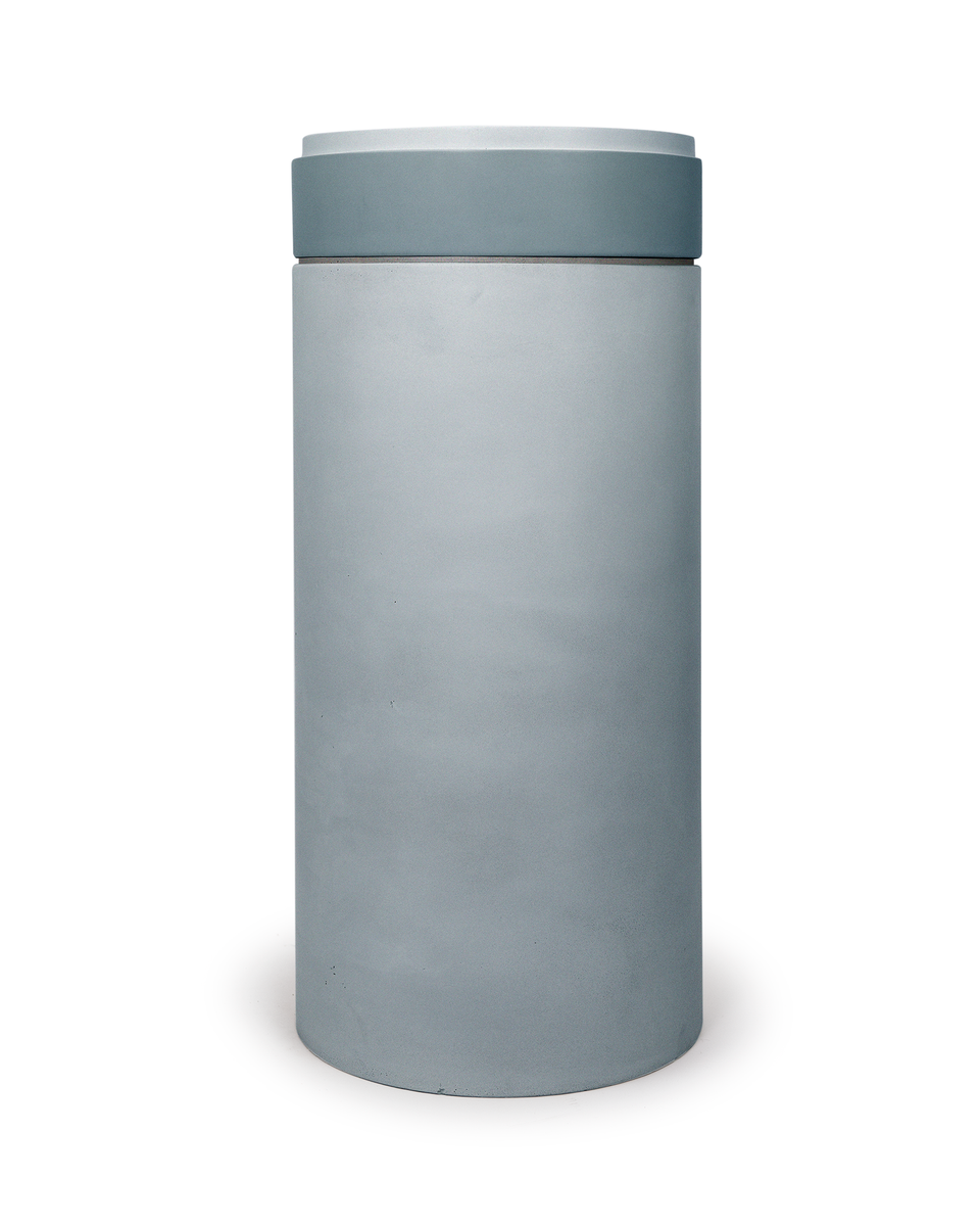 Nood Co Cylinder with Tray - Stepp Circle Basin  (Powder Blue,Custard)