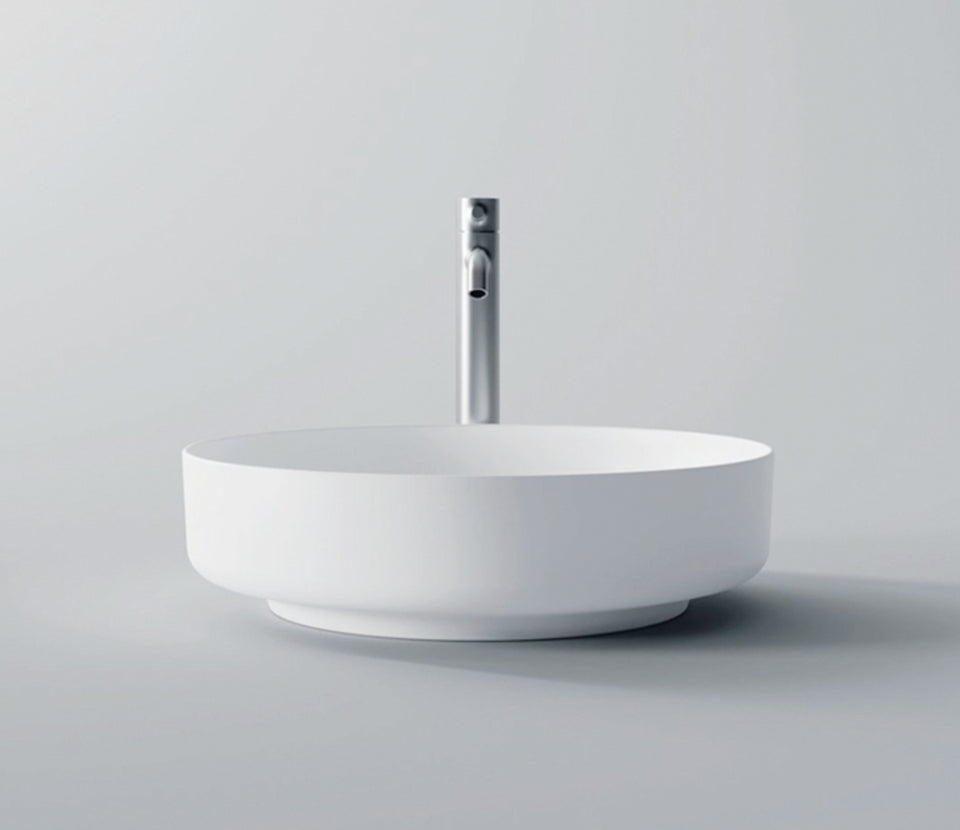 Studio Bagno Form Circle Bench Basin - Matte Indigo — src:Studio Bagno capture