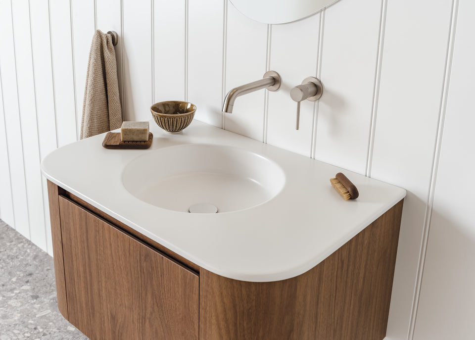 ADP Surry Curved Wall Hung Vanity Ceramic Benchtop