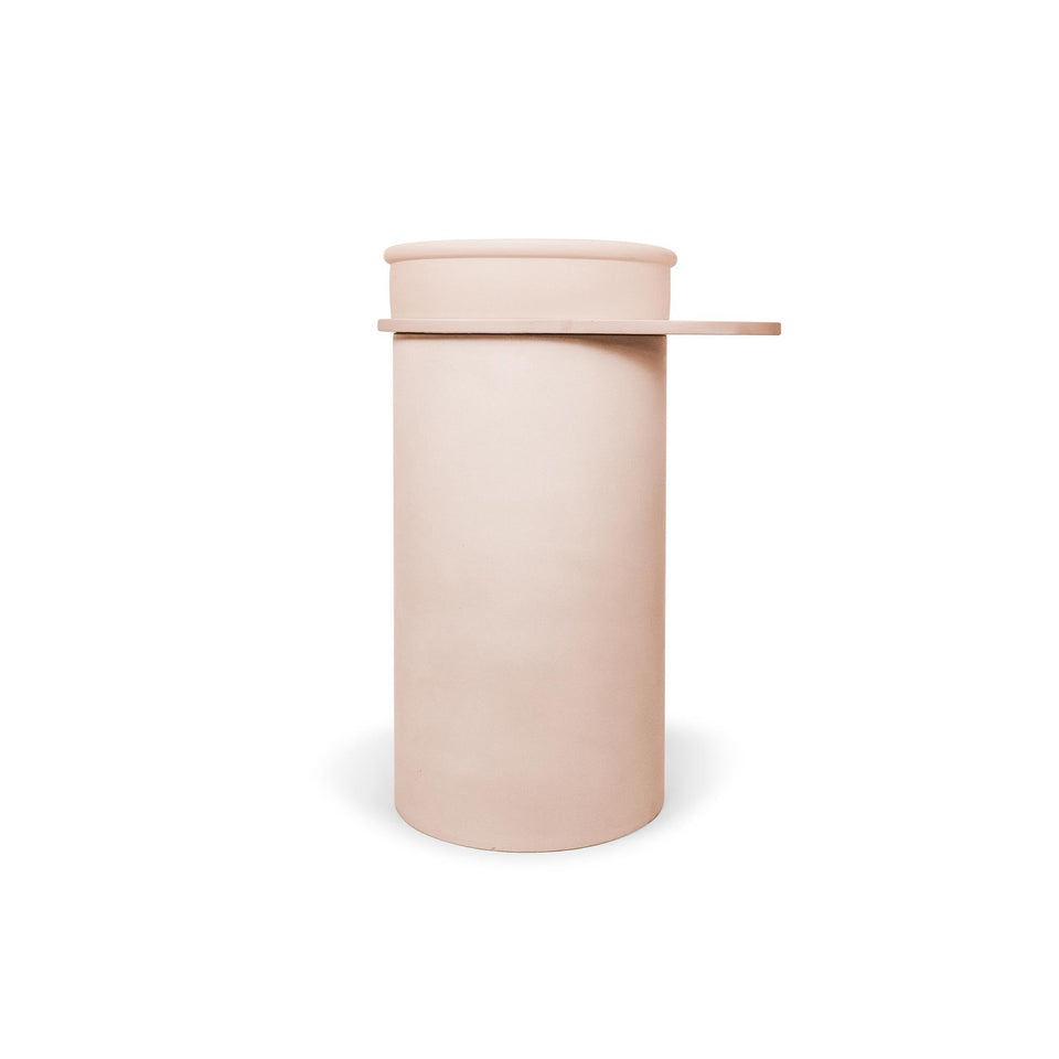Nood Co Cylinder with Tray - Tubb Basin - Pastel Peach / Powder Blue Tray (TB1-4-0-PA-TPO)