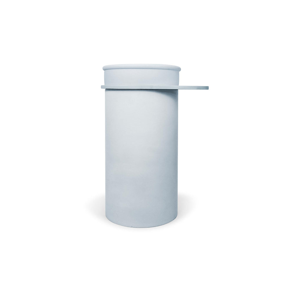Nood Co Cylinder with Tray - Tubb Basin - Powder Blue / Musk Tray (TB1-4-0-PO-TMU)