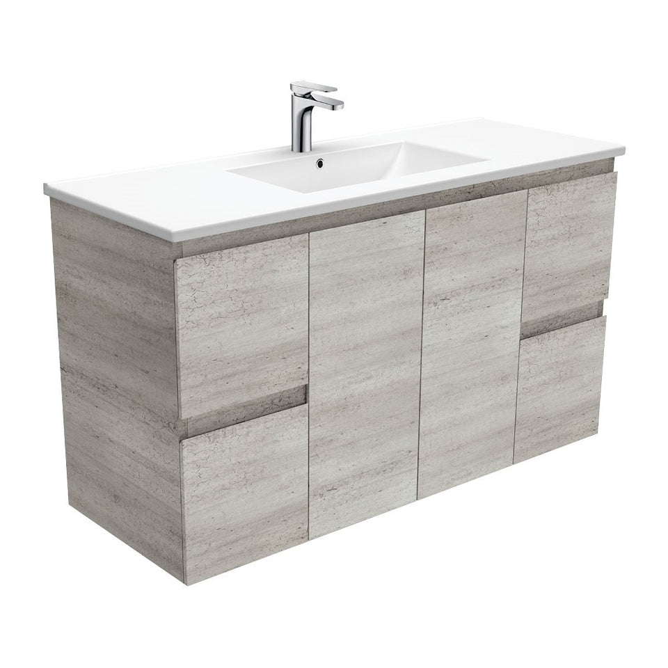 Fienza DOLCE Ceramic 1500 INDUSTRIAL EDGE Wall Hung Cab, Single Bowl (1 Tap)