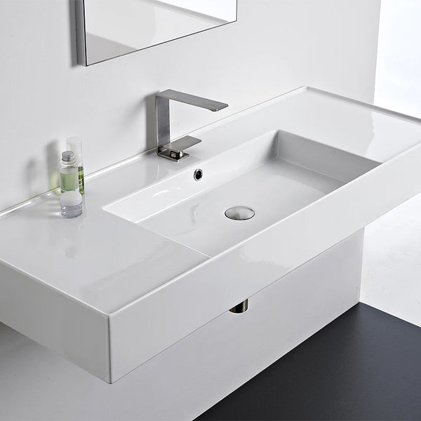 ADP Teorema Wall Basin 600 right hand offset bowl