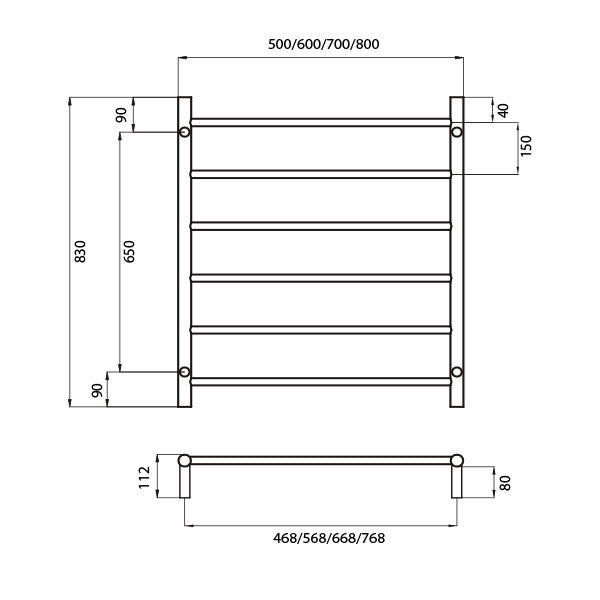 Radiant Non-heated Round Ladder