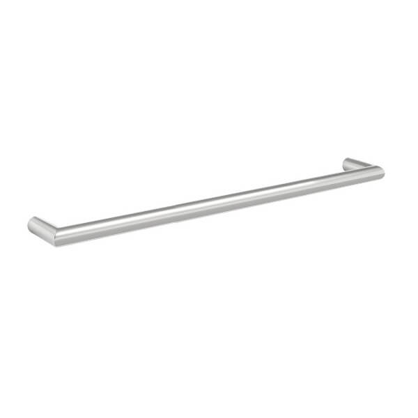 Thermogroup Round Single Bar Heated Towel Rail - Polished Stainless Steel / 832x32mm (DSR8)