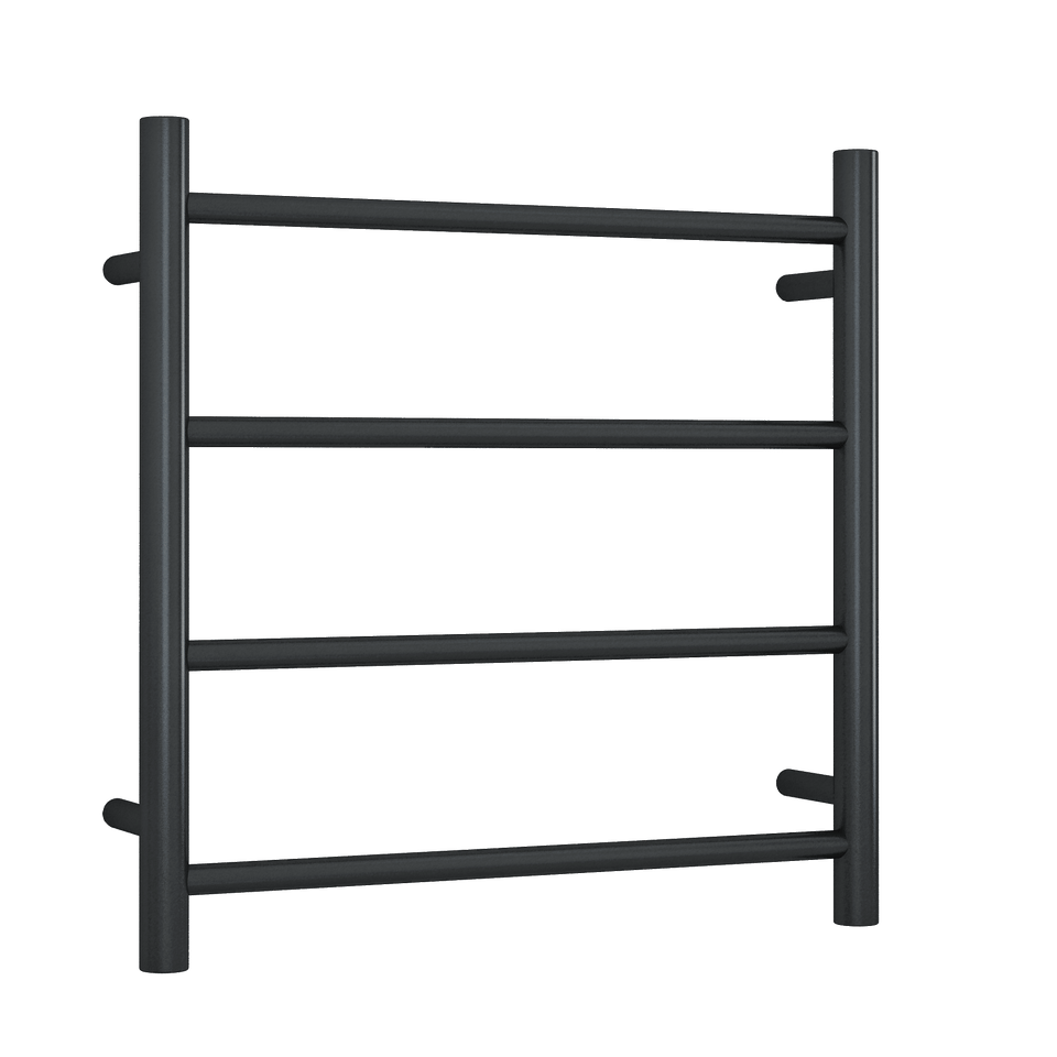 Thermogroup 12Volt Round Ladder Heated Towel Rail - Matt Black / 550x550mm (SR2512B)