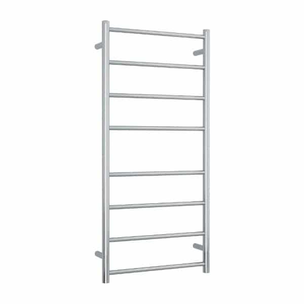 Thermogroup Straight Round Ladder Heated Towel Rail - Polished Stainless Steel / 530x1120mm (SR27M)