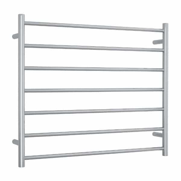 Thermogroup Straight Round Ladder Heated Towel Rail - Polished Stainless Steel / 900x750mm (SR93M)