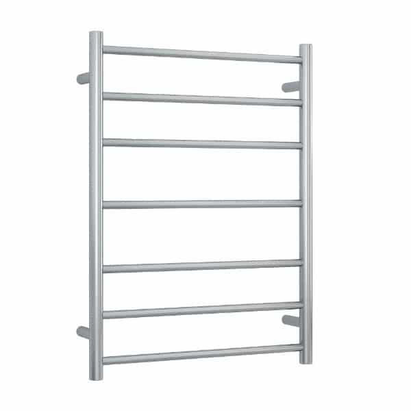 Thermogroup Straight Round Ladder Heated Towel Rail - Brushed Stainless Steel / 600x800mm (SRB44M)
