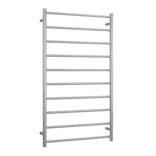 Thermogroup Straight Round Ladder Heated Towel Rail - Brushed Stainless Steel / 700x1200mm (SRB69M)