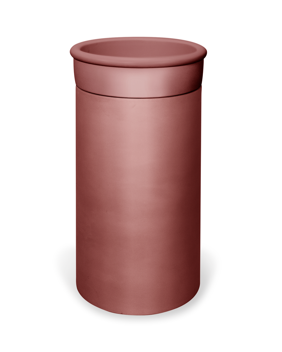Nood Co Cylinder with Tray - Tubb Basin - Musk / Charcoal Tray (TB1-4-0-MU-TCH)