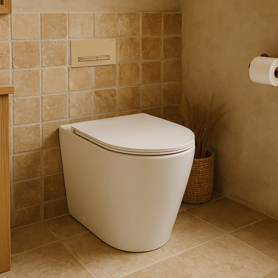 Build Your In-Wall Toilet: Turner Hastings Fino WhisperFlush Wall Faced Toilet Pan Gloss White with Cistern Options