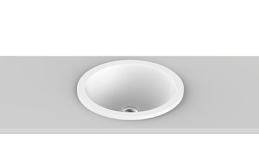 ADP UNITY under-counter/inset basin GLOSS white 400 dia.