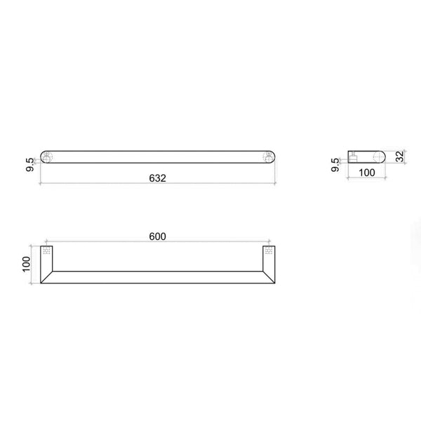 Thermogroup Round Single Bar Heated Towel Rail