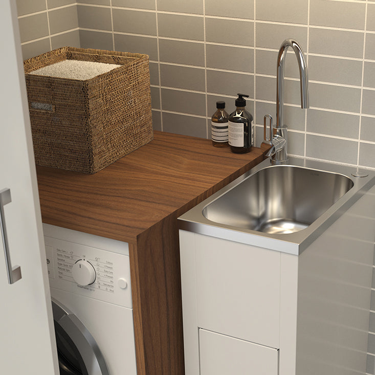 Clark Utility Mini Laundry Tub and Cabinet - White (6611)