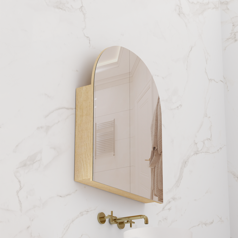 Fifth Avenue Arka Shaving Cabinet - Light Oak / 600mm (ARKA6010LOAK)