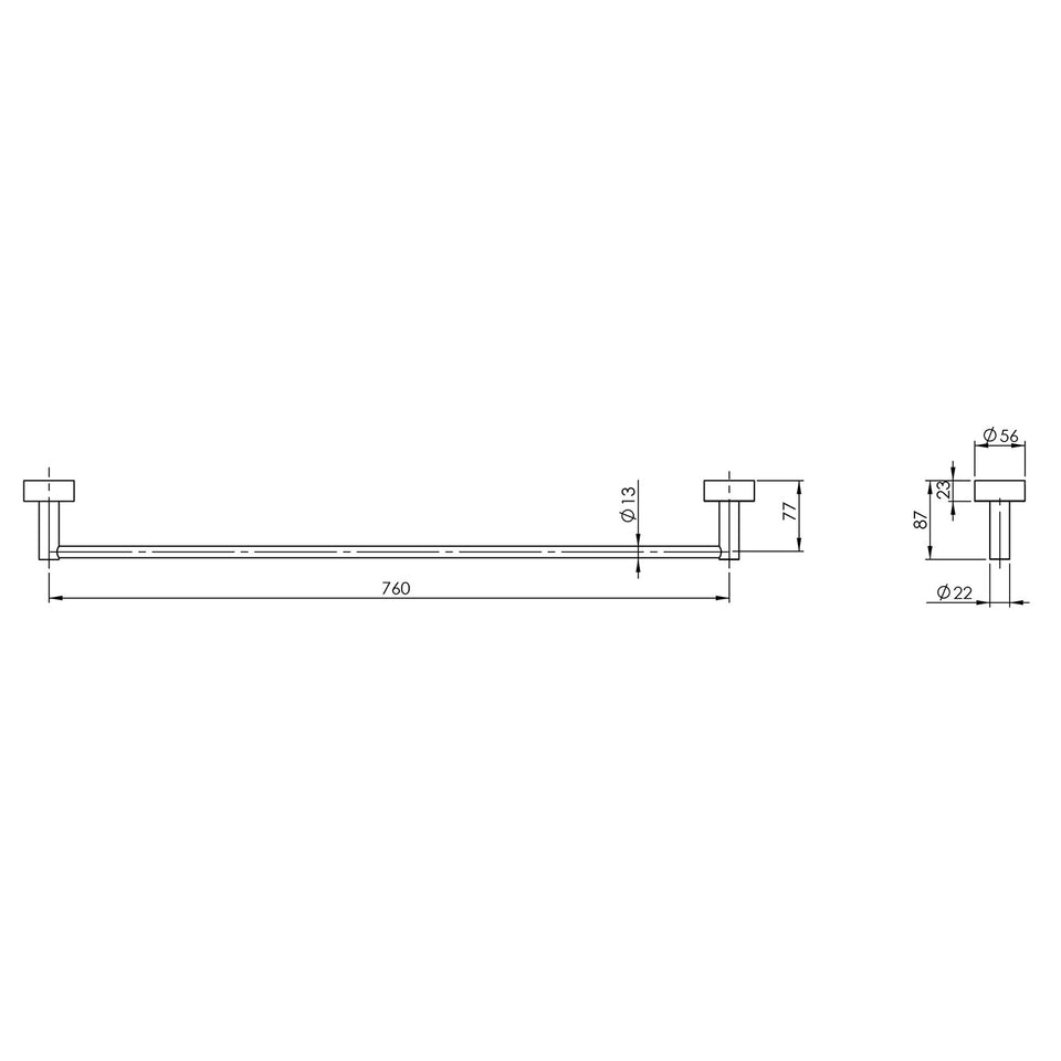 Phoenix Tapware Vivid Single Towel Rail