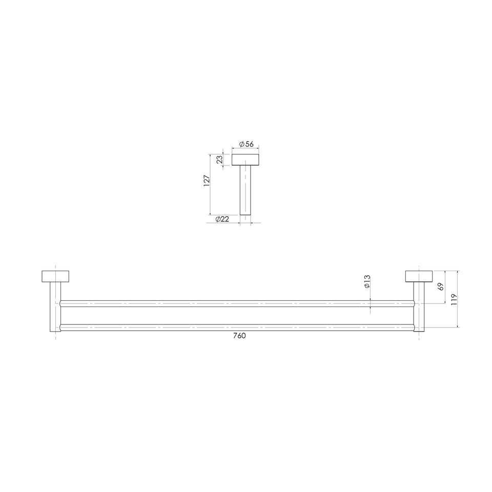 Phoenix Tapware Vivid Double Towel Rail