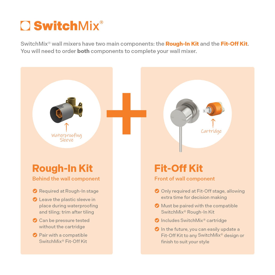 Phoenix Vivid Slimline SwitchMix Shower/Wall Mixer 60mm Trim Kit Only - Lead Free