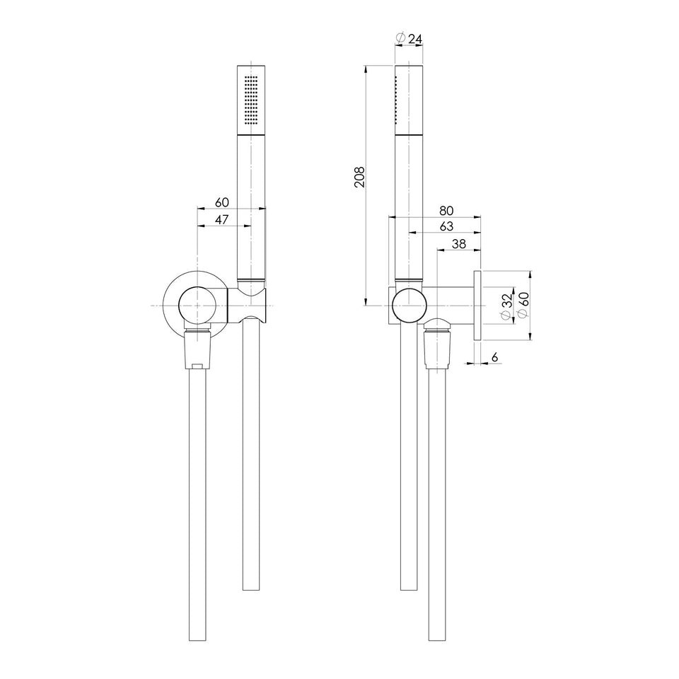 Phoenix Vivid Slimline Microphone Hand Shower